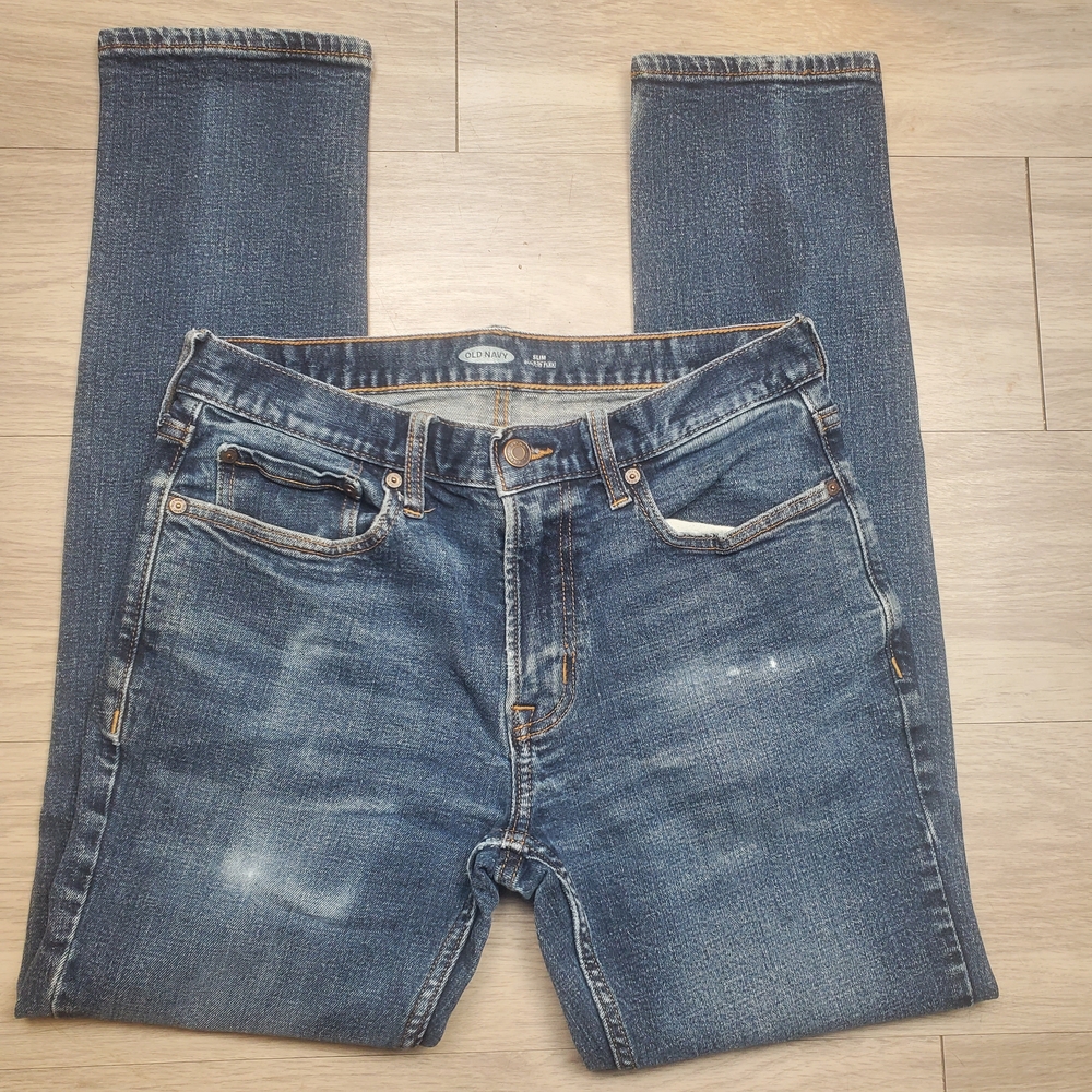 Old Navy Slim Built-In Flex Denim Jeans Mens Size 30x32 Dark Wash
